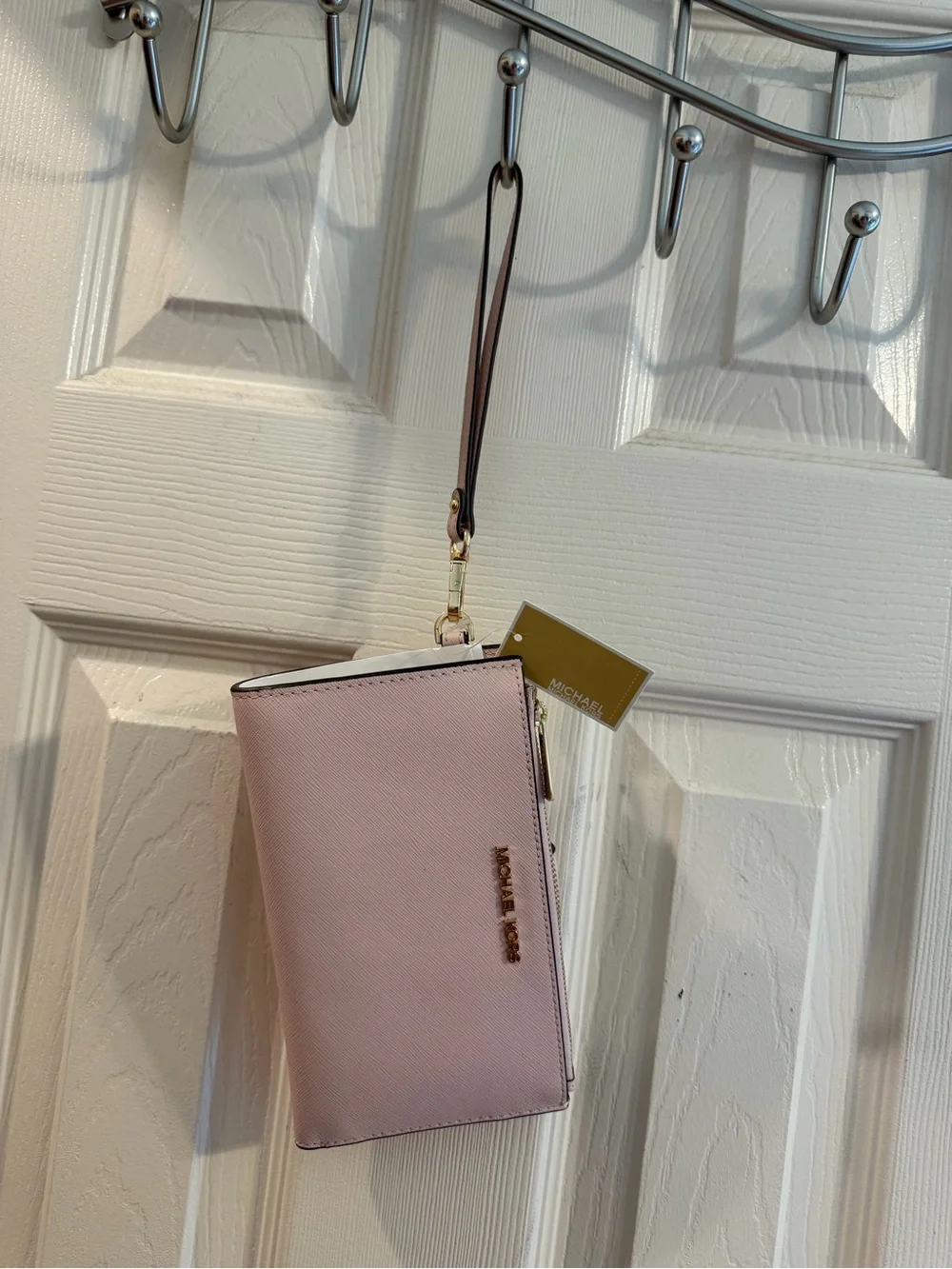 Michael Kors Light Pink Saffiano Wristlet with Gold Hardware - Picture 8 of 8